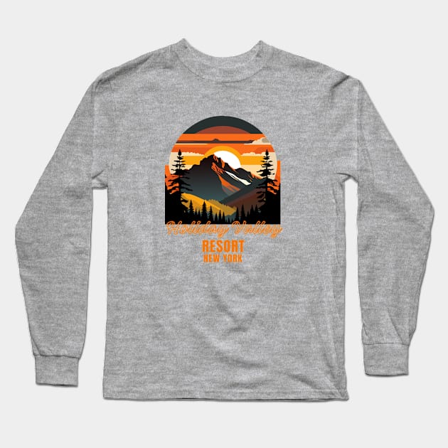 Holiday Valley Resort N Y, U.S.A.  Gift Ideas For The Ski Enthusiast. Long Sleeve T-Shirt by Papilio Art